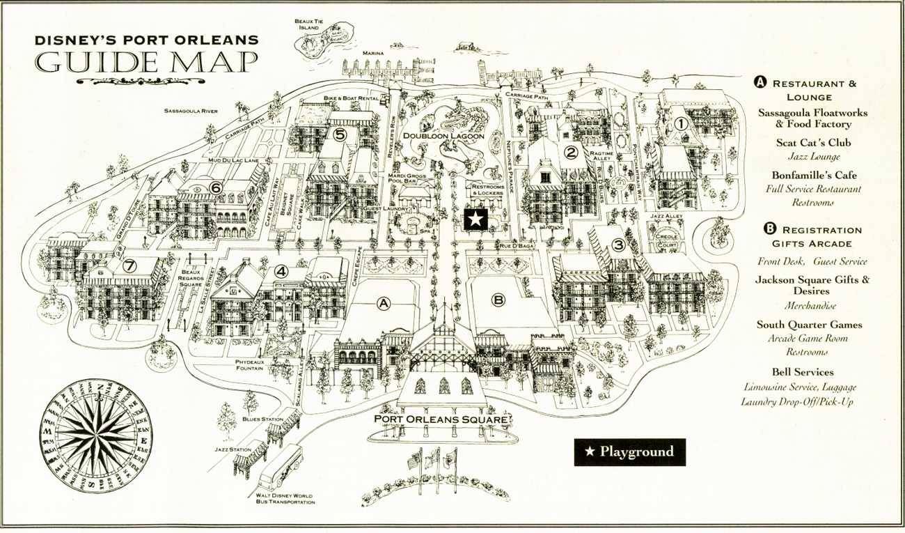 Port Orleans French Quarter map