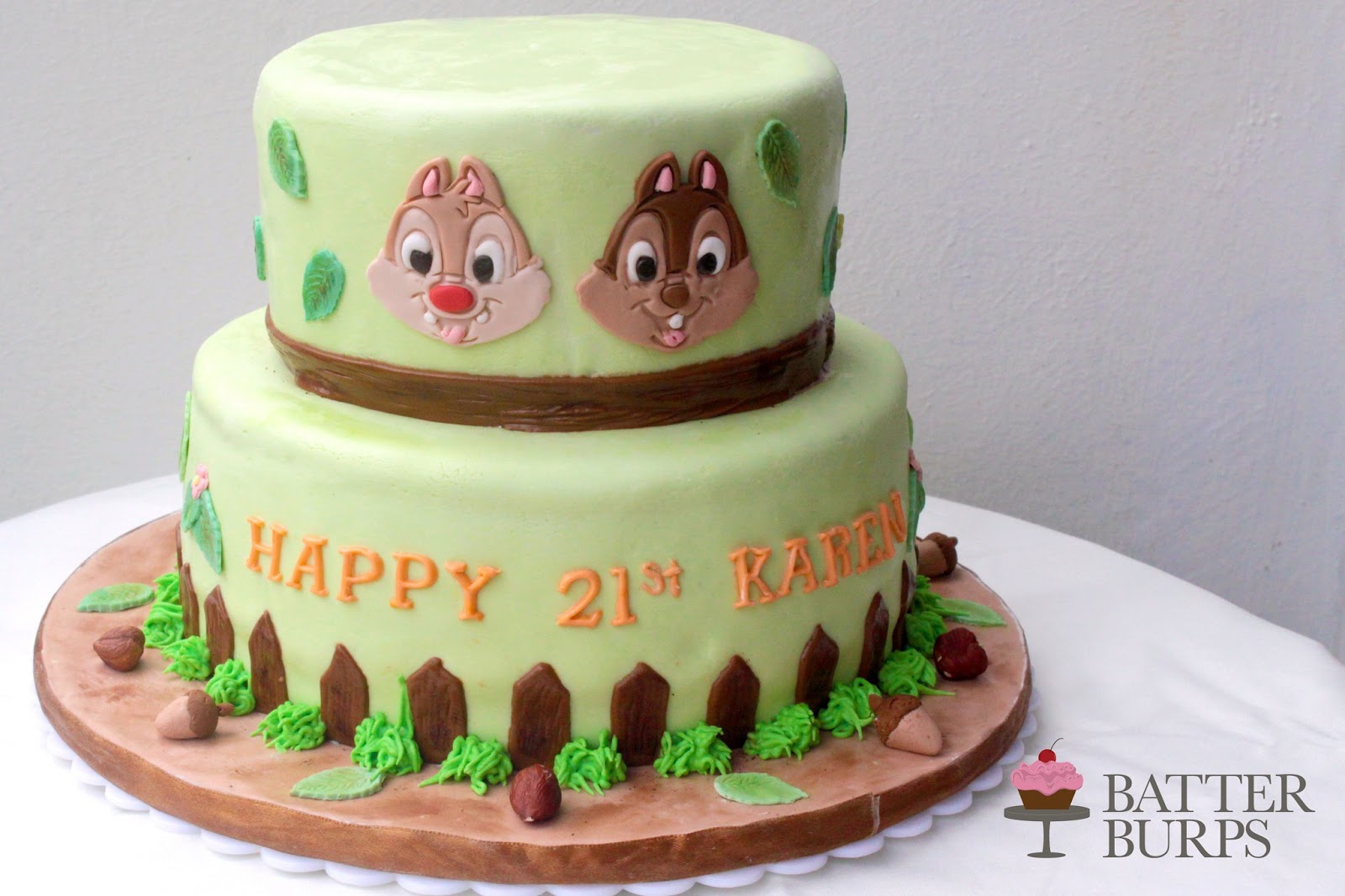 chip and dale birthday Cake.