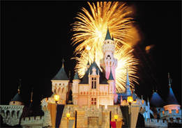 disney castle fire works