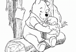 pooh bear disney colouring picture